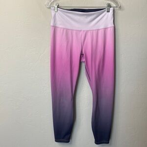 Athleta pink ombre leggings size medium.